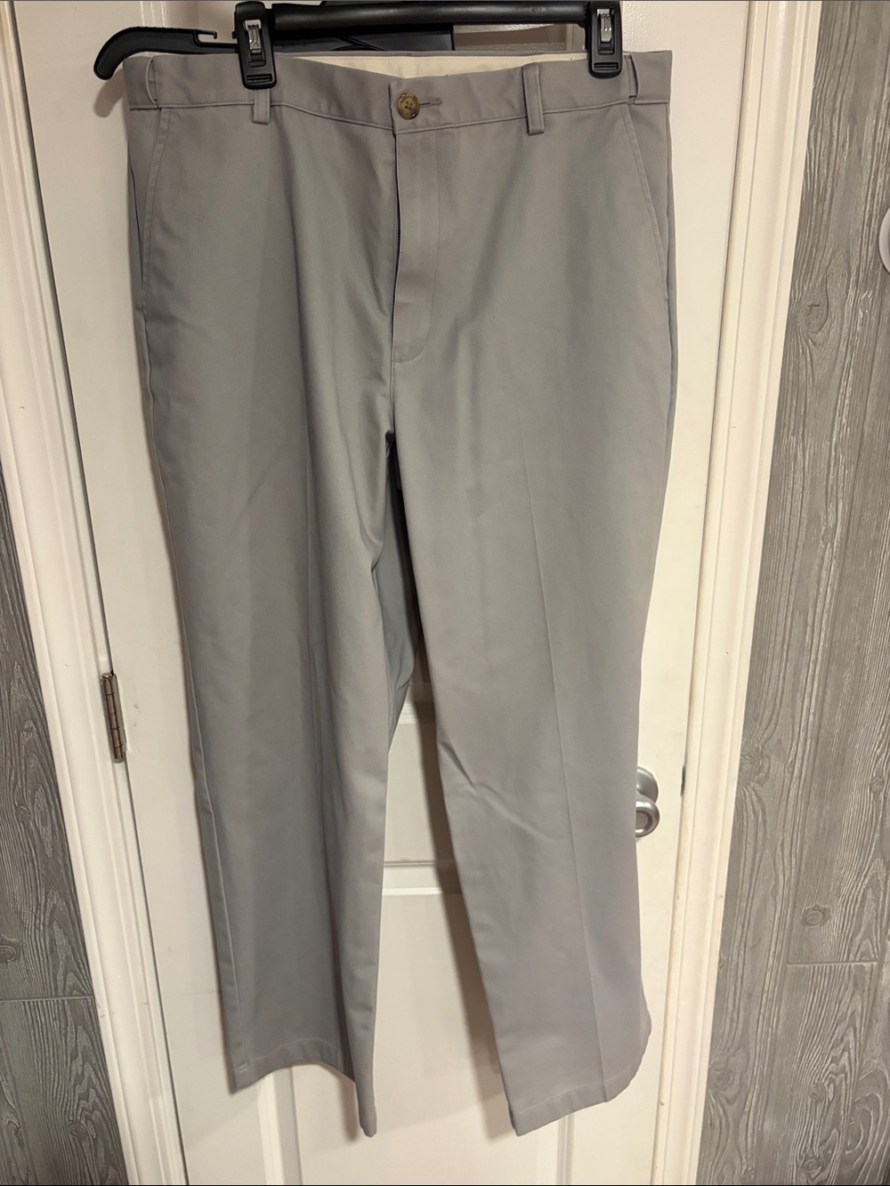 L.L. Bean Men's Light Gray Chino Pants - Straight Fit